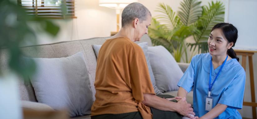 Photo of healthcare worker with patient