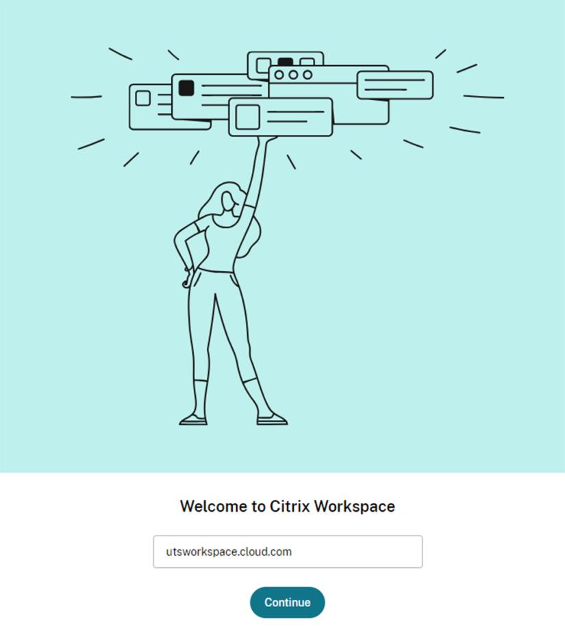 Shreenshot of Citrix Workspace welcome