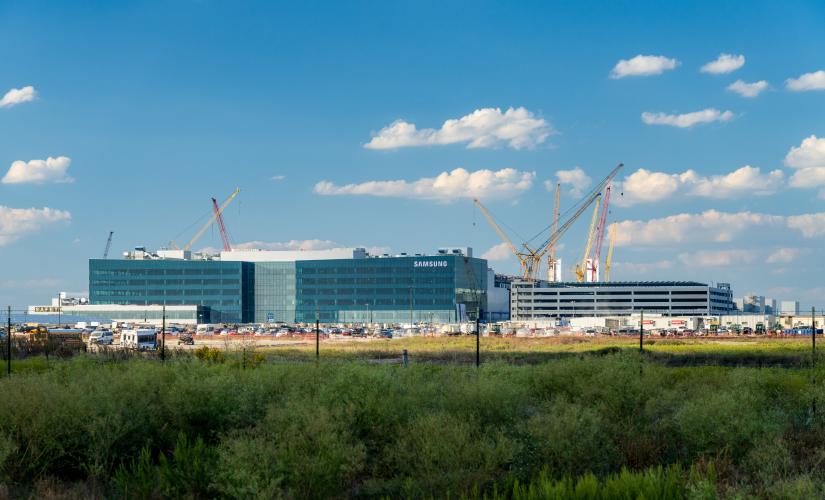 Construction continues on Samsung’s six million square foot manufacturing facility located in Taylor, Texas on October 5 2024 (Steve Heap / Shutterstock)