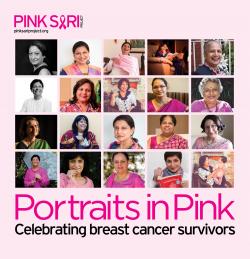 Poster for the Pink Sari ‘Portraits in Pink’ project