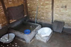 Rural bathroom with squat toilet