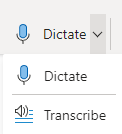 Transcribe button