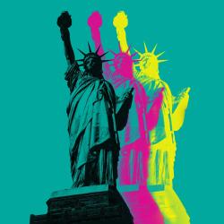 Liberty statue Andy Warhol styled