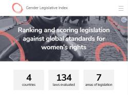 Screenshot of the Gender Legislative Index website