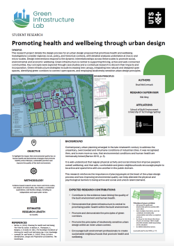 Promoting health and wellbeing through urban design