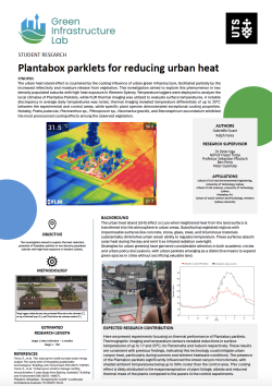 Plantabox parklets for reducing urban heat