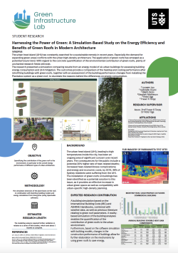 Harnessing the Power of Green: A Simulation-Based Study on the Energy Efficiency and Benefits of Green Roofs in Modern Architecture