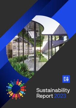 Sustainability report cover 2023