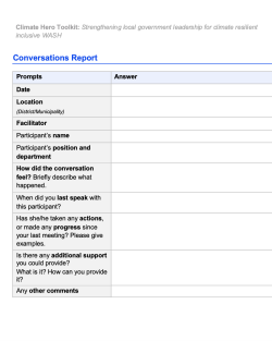 Climate hero toolkit reporting template