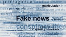 Patterns of words with fake news centered - propaganda, manipulation, conspiracy theories, disinformation