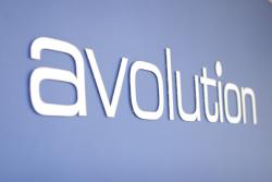 Photo of avolution logo on wall