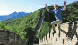 Exchange student Matthew Warr  in China