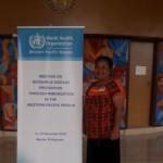 Nurse at World Health Organisation meeting