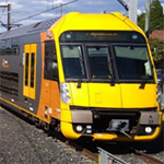 Yellow Sydney Train - front view