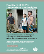 Frontiers Number 13: Support mechanisms to strengthen equality and non-discrimination (EQND) in rural sanitation (Part 2 of 2) cover
