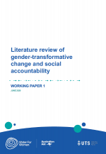 Literature review of gender-transformative change and social accountability cover