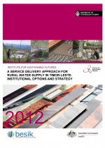 A service delivery approach for rural water supply in Timor-Leste: Institutional options and strategy cover