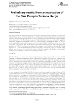 Preliminary results from an evaluation of the Blue Pump in Turkana, Kenya cover