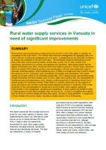 Cover for Rural water supply services in Vanuatu in need of significant improvements