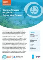 Climate Finance - PNG report cover