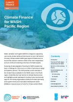 Climate Finance - Pacific Region report cover