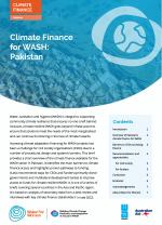 Climate Finance - Pakistan report cover