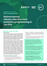 Mainstreaming climate risks report cover