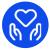 hands holding heart icon